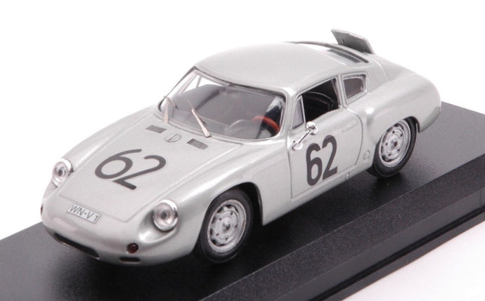 PORSCHE 1600GS ABARTH N 62 TARGA FLORIO 1963 KOCH - VON SCHROTER SILVER 1:43
