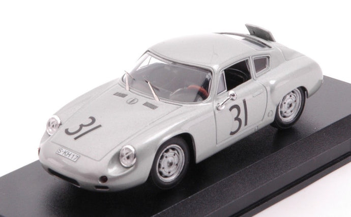 PORSCHE 1600GS ABARTH N 31 NURBURGRING 1960 GREGER - LINGE SILVER 1:43