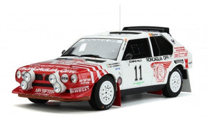 LANCIA DELTA S4 TEAM RONCAGLIA OPR (night version) N 11 RALLY OLYMPUS 1986 P.ALESSANDRINI - A.ALESSANDRINI WHITE RED 1:18