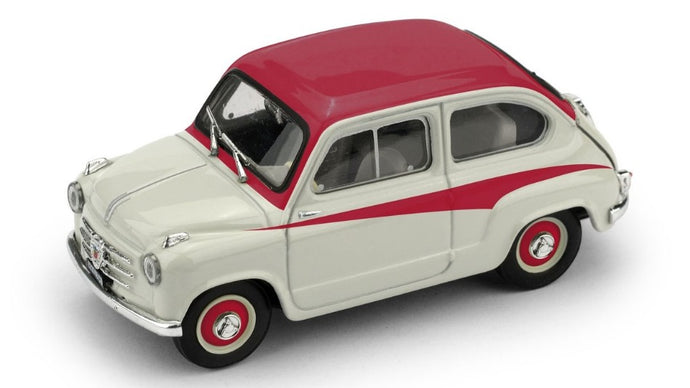 FIAT ABARTH 750 1956 GRIGIO CHIARO/TETTO A CONTRASTO FREGI ROSSO 1:43