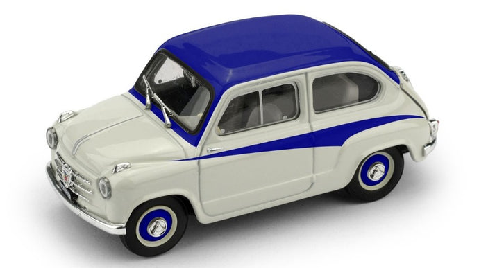 FIAT ABARTH 750 1956 GRIGIO CHIARO/TETTO A CONTRASTO FREGI BLU 1:43