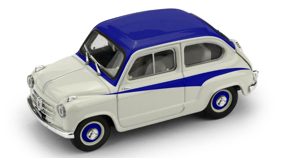 FIAT ABARTH 750 1956 GRIGIO CHIARO/TETTO A CONTRASTO FREGI BLU 1:43