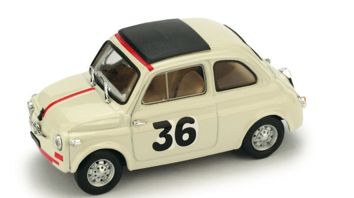 FIAT NUOVA 500 N 36 PREPARATA GIGETTO GIRALDI PREMIO CAMPAGNANO VALLELUNGA 1965 IGNAZIO GIUNTI LIGHT GREY 1:43