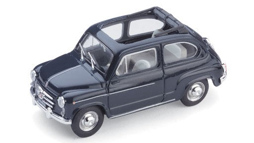 FIAT 600 D BERLINA 1960 TRASFORMABILE APERTA BLEU SCURO 456 1:43
