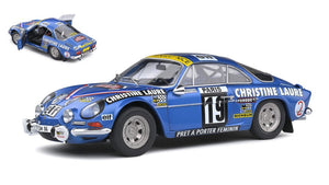 ALPINE A110 ALPINE 1600SC N 19 RALLY MONTECARLO 1976 M.MOUTON - F.CONCONI LIGHT BLUE 1:18