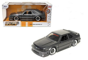 FORD MUSTANG GT 1989 BLACK-GREY 1:24