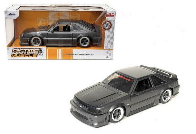 FORD MUSTANG GT 1989 BLACK-GREY 1:24