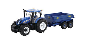 NEW HOLLAND T6 + NC TILT DUMPER TRAILER SET 1:32