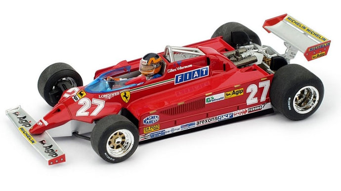 FERRARI 126 CK G.VILLENEUVE 1981 N.27 WINNER MONTECARLO GP W/PILOTE 1:43