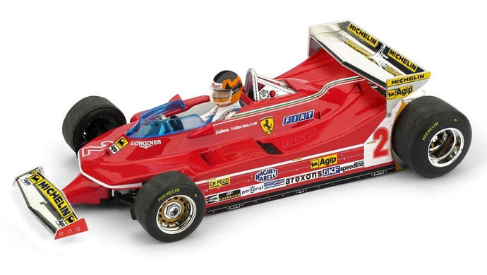 FERRARI 312 T5 G.VILLENEUVE 1980 N.2 5th MONACO GP + PILOTE 1:43