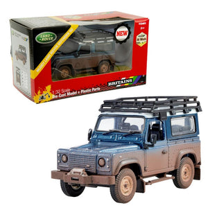 LAND ROVER LAND DEFENDER 90 MUDDY (DIRTY VERSION) 1984 BLUE MET 1:32