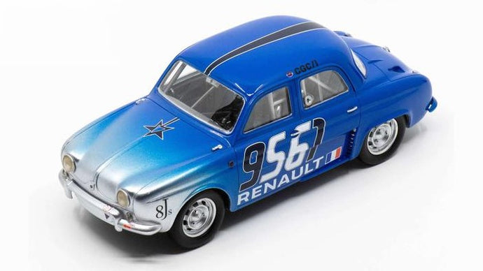 RENAULT DAUPHINE N 9561 BONNEVILLE 2016 NICOLAS PROST WITH SHOWCASE BLUE 1:18