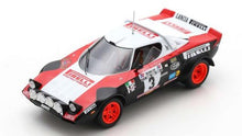 Indlæs billede til gallerivisning Lancia STRATOS HF #3 CARELLO/PERISSINOT CHAMPIONNAT d&#39;EUROPE DES RALLYES 1978 hvid/rød/sort 1:43