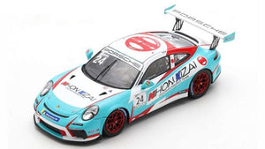 Porsche 911 GT3 CUP #24 TSUBASA KONDO PORSCHE CARRERA CUP JAPAN CHAMPION 2020 lys blå/hvid/rød 1:43
