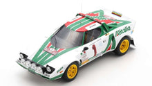Indlæs billede til gallerivisning LANCIA STRATOS HF ALITALIA (night version) N 1 WINNER RALLY MONTECARLO 1977 SANDRO MUNARI - SILVIO MAIGA WHITE GREEN RED 1:18