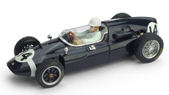 COOPER F1 T51 N 14 WINNER ITALY GP 1959 STIRLING MOSS - WITH DRIVER FIGURE BLUE 1:43