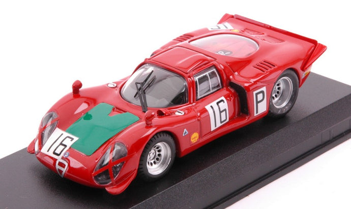ALFA ROMEO 33.2 N 16 NURBURGRING 1968 I.GIUNTI - N.GALLI RED GREEN 1:43