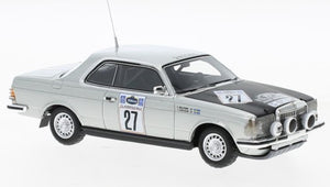 Mercedes Benz 280 CE #27 CARLSSON/BILLSTAM ACROPOLIS RALLY 1980 sølv/sort 1:43