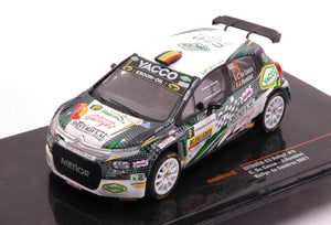 Citroen C3 RALLY2 #9 DE CECCO/HUMBLET RALLYE DU CONDROZ 2021 hvid/grå/grøn 1:43