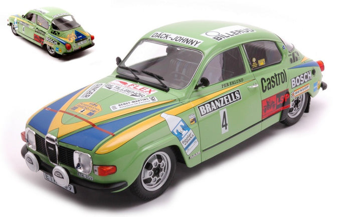 SAAB 96 V4 N.4 RALLY SWEDEN 1976 EKLUND/CEDERBERG 1:18
