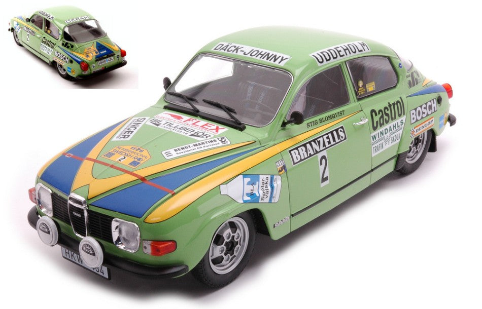 SAAB 96 V4 N.2 RALLY SWEDEN 1976 BLOMQVIST/SYLVAN 1:18
