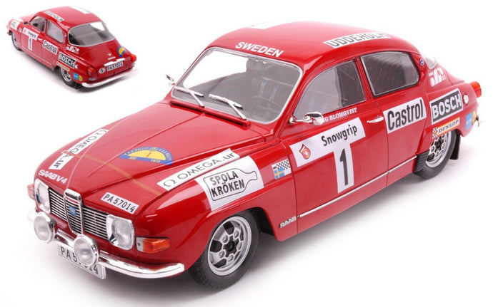 SAAB 96 V4 N.1 RALLY SWEDEN 1973 BLOMQVIST/HERTZ 1:18
