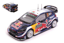Indlæs billede til gallerivisning FORD ENGLAND FIESTA WRC RED BULL N 2 RALLY MONTECARLO 2018 E.EVANS - D.BARRIT BLUE YELLOW RED 1:24