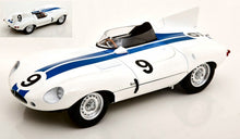 Indlæs billede til gallerivisning JAGUAR D-TYPE 3.4L TEAM BRIGGS CUNNINGHAM N 9 24h LE MANS 1955 P.WALTERS - W.SPEAR WHITE BLUE 1:18