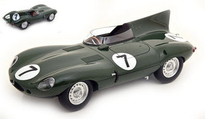 JAGUAR D-TYPE TEAM JAGUAR CARS LTD N 7 24h LE MANS 1955 D.HAMILTON - T.ROLT BRITISH RACING GREEN 1:18