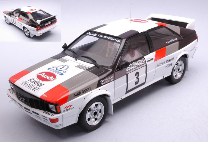 AUDI QUATTRO N.3 1000 LAKES RALLY 1982
MIKKOLA/HERTZ 1:18
