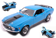 Indlæs billede til gallerivisning FORD USA MUSTANG MACH-1 COUPE 1970 BLUE BLACK 1:18