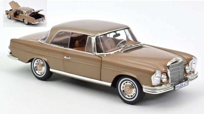 MERCEDES 250 SE COUPE' 1969 GOLD METALLIC 1:18