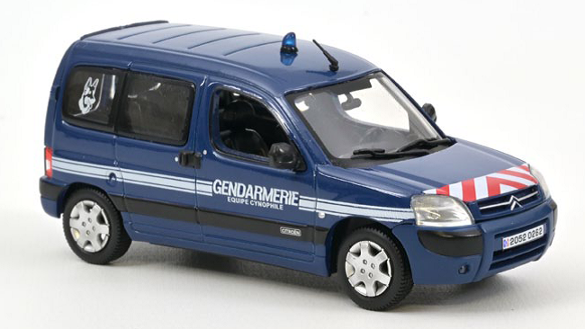CITROEN BERLINGO GENDARMERIE EQUIPE CYNOPHILE 2007 BLUE 1:43