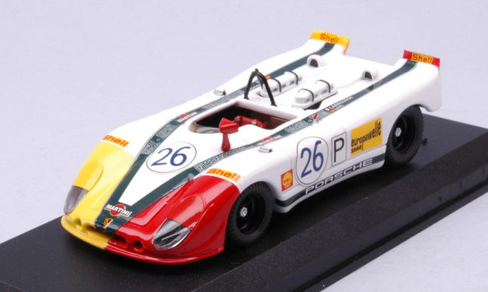 PORSCHE 908/2 FLUNDER SPIDER N 26 TARGA FLORIO 1970 G.LARROUSSE - R.LINS WHITE RED YELLOW 1:43