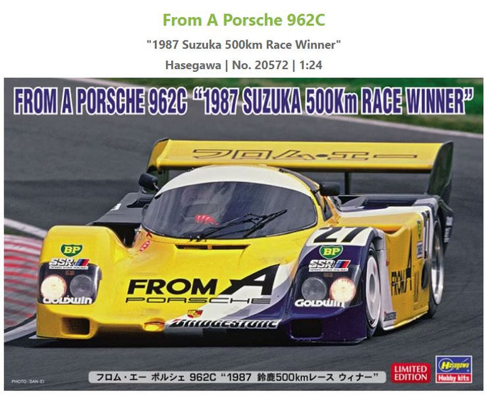 PORSCHE 962C N.27 WINNER 500 KM SUZUKA 1987 KIT 1:24