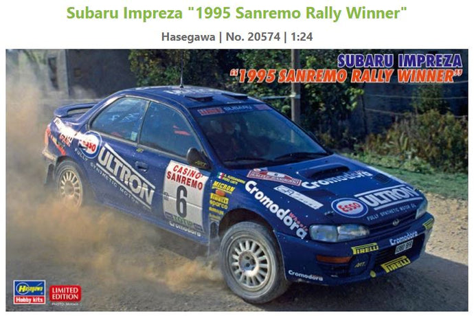 SUBARU IMPREZA N 6 WINNER RALLY SANREMO 1995 A.ALESSANDRINI - P.LIATTI / 1:24