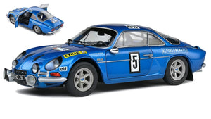 Renault ALPINE A110 1600S #5 NICOLAS/TODT OLYMPIA RALLY 1972 blå metallic 1:18