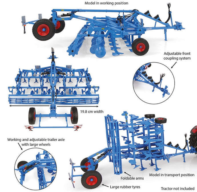 COLTIVATORE ESTIRPATORE LEMKEN SMARAGD 9/600 K SEMI MOUNTED FIELD 1:32