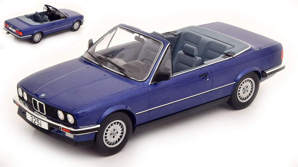 BMW 3-SERIES 325i (E30) CABRIOLET 1989 BLUE 1:18