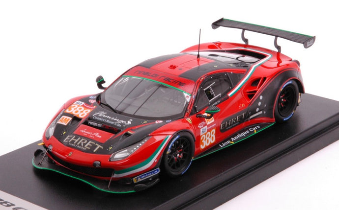 FERRARI 488 GTE EVO 3.9L TURBO V8 TEAM RINALDI RACING N 388 24h LE MANS 2021 J.BLEEKEMOLEN - P.EHRET - C.HOOK RED BLACK 1:43