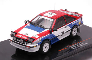 Nissan 200 SX #10 MEHTA/COMBES RALLYE COTE D IVOIRE 1987 rød/hvid/blå 1:43