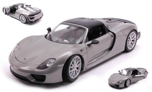 PORSCHE 918 SPYDER HARD-TOP CLOSED 2015 - CARBON ROOF GREY MET 1:18