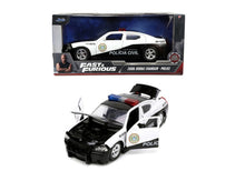 Indlæs billede til gallerivisning Dodge CHARGER POLICE 2006 - FAST &amp; FURIOUS sort/hvid 1:24