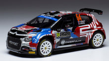Indlæs billede til gallerivisning Citroen C3 RALLY2 #54 LEFEBVRE/MALFOY RALLY MONTE CARLO 2022 sølv/blå/rød 1:43