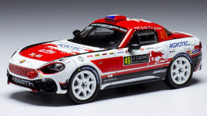 FIAT 124 ABARTH RGT N 49 RALLY MONTECARLO 2022 M.RADA - J.JUGAS WHITE RED 1:43