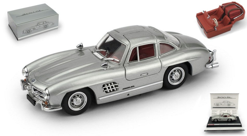 MERCEDES 300SL GULLWING 1954 ALI DI GABBIANO + SET VALIGIE 1:43