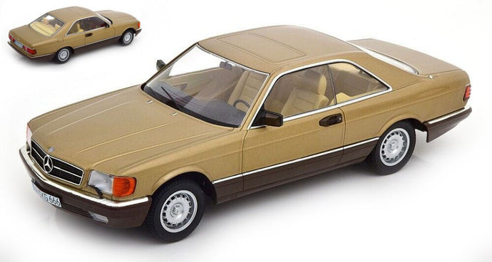 MERCEDES 500 SEC C126 1987 GOLD METALLIC 1:18