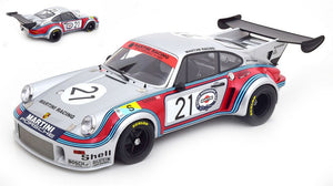 Porsche 911 CARRERA RSR 2.1 'MARTINI' #21 SCHURTI/KOINIGG 24H LE MANS 1974 sølv/rød/blå 1:12