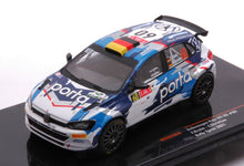 Indlæs billede til gallerivisning VW POLO GTI R5 #60 KREIM/CHRISTIAN RALLY YPRES 2021 hvid/blå 1:43