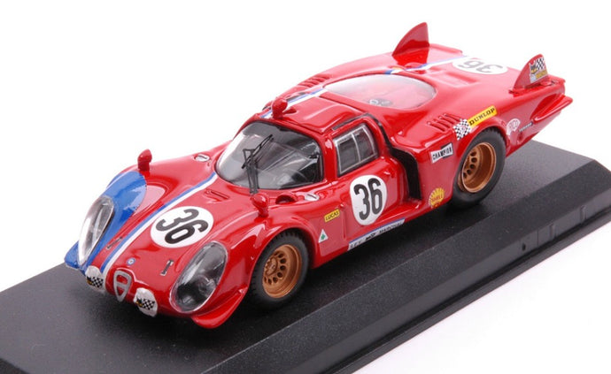 ALFA ROMEO 33.2 N 36 LE MANS 1969 PILETTE - SLOTEMAKER RED 1:43